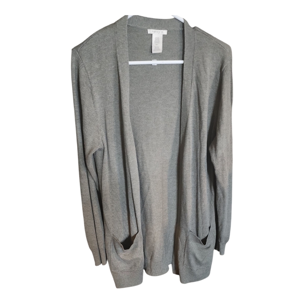Matty M Gray Cardigan size L
